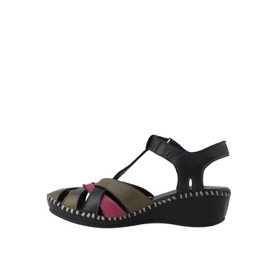 Kadın Hakiki Deri Comfort Taban Sandalet Siyah - Albini 2660209Y Kadın Hakiki Deri Comfort Taban Sandalet Siyah - Albini 2660209Y