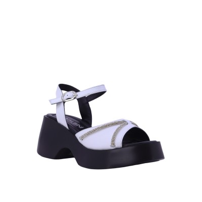 Kadın Hakiki Deri Bilek Bantlı Platform Sandalet Beyaz - Albini 267425538 Kadın Hakiki Deri Bilek Bantlı Platform Sandalet Beyaz - Albini 267425538