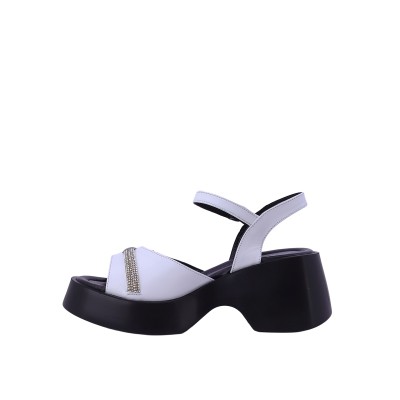 Kadın Hakiki Deri Bilek Bantlı Platform Sandalet Beyaz - Albini 267425538 Kadın Hakiki Deri Bilek Bantlı Platform Sandalet Beyaz - Albini 267425538