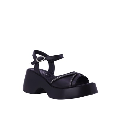 Kadın Hakiki Deri Bilek Bantlı Platform Sandalet Siyah - Albini 267425538 Kadın Hakiki Deri Bilek Bantlı Platform Sandalet Siyah - Albini 267425538