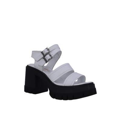Kadın Hakiki Deri Çift Toka Platform Sandalet Beyaz - Albini 26Y10883 Kadın Hakiki Deri Çift Toka Platform Sandalet Beyaz - Albini 26Y10883