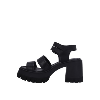 Kadın Hakiki Deri Çift Toka Platform Sandalet Siyah - Albini 26Y10883 Kadın Hakiki Deri Çift Toka Platform Sandalet Siyah - Albini 26Y10883