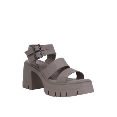 Kadın Hakiki Deri Çift Toka Platform Sandalet Vizon - Albini 26Y10883 Kadın Hakiki Deri Çift Toka Platform Sandalet Vizon - Albini 26Y10883
