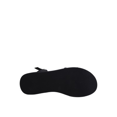 Kadın Hakiki Deri Bilek Bantlı Platform Sandalet Siyah - Hobby GFR26001