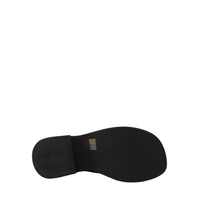 Kadın Hakiki Deri Bantlı Platform Sandalet Siyah - Natursoft 26880015D