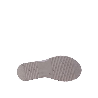 Kadın Çift Tokalı Dolgu Topuk Terlik Beyaz - Hobby 262066