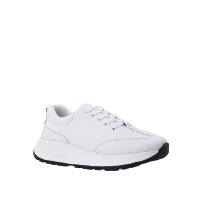 Kadın Hakiki Deri Bağcıklı Kalın Tabanlı Sneaker Beyaz - Albini 26500609 Kadın Hakiki Deri Bağcıklı Kalın Tabanlı Sneaker Beyaz - Albini 26500609