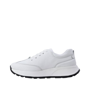 Kadın Hakiki Deri Bağcıklı Kalın Tabanlı Sneaker Beyaz - Albini 26500609 Kadın Hakiki Deri Bağcıklı Kalın Tabanlı Sneaker Beyaz - Albini 26500609