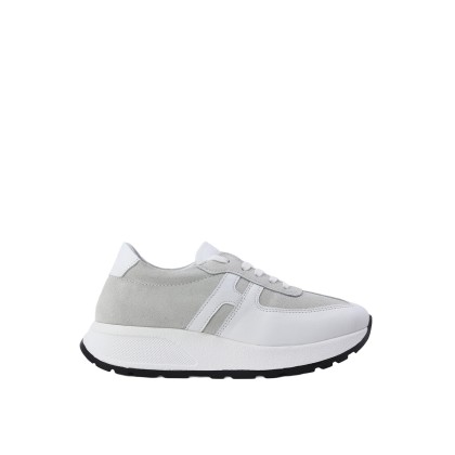 Kadın Hakiki Deri Süet Detaylı Bağcıklı Sneaker Beyaz - Albini 26502050 Kadın Hakiki Deri Süet Detaylı Bağcıklı Sneaker Beyaz - Albini 26502050