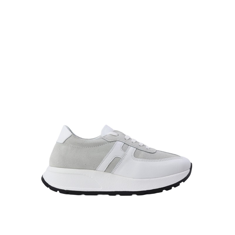 Kadın Hakiki Deri Süet Detaylı Bağcıklı Sneaker Beyaz - Albini 26502050 Kadın Hakiki Deri Süet Detaylı Bağcıklı Sneaker Beyaz - Albini 26502050
