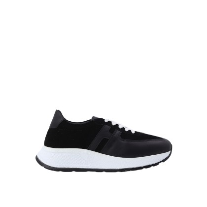 Kadın Hakiki Deri Süet Detaylı Bağcıklı Sneaker Siyah - Albini 26502050 Kadın Hakiki Deri Süet Detaylı Bağcıklı Sneaker Siyah - Albini 26502050