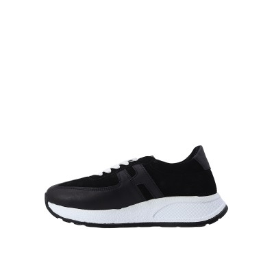 Kadın Hakiki Deri Süet Detaylı Bağcıklı Sneaker Siyah - Albini 26502050 Kadın Hakiki Deri Süet Detaylı Bağcıklı Sneaker Siyah - Albini 26502050