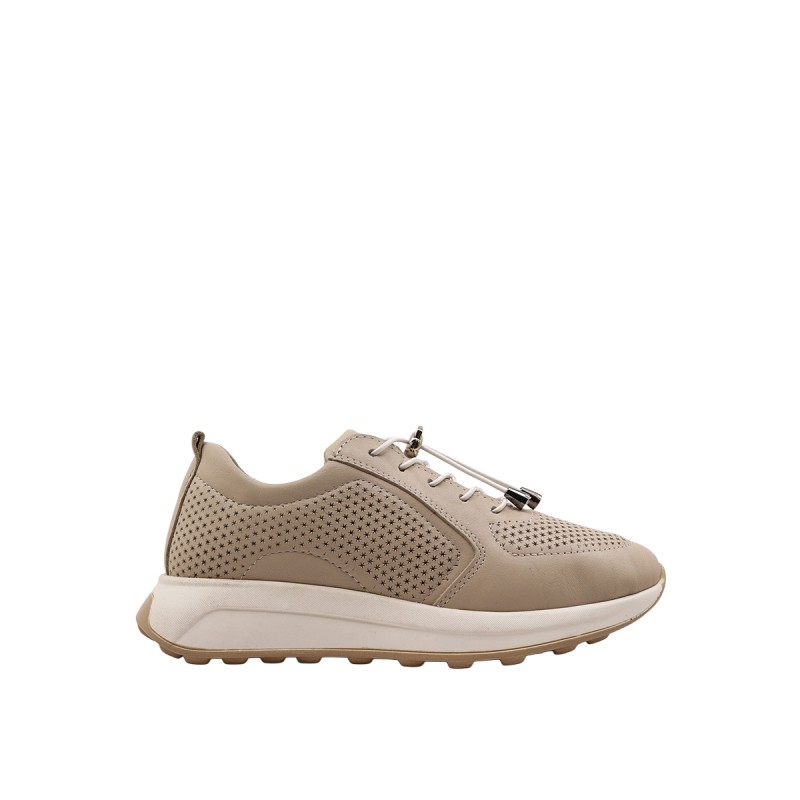 Kadın Hakiki Deri Delikli Detaylı Günlük Sneaker Bej - Albini 26802341 Kadın Hakiki Deri Delikli Detaylı Günlük Sneaker Bej - Albini 26802341