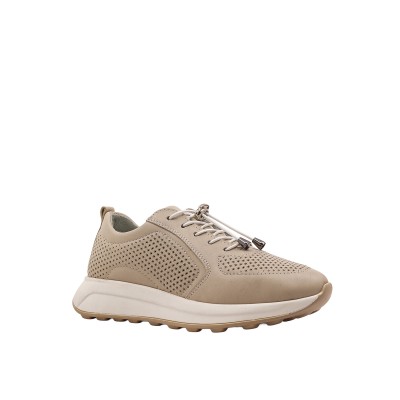 Kadın Hakiki Deri Delikli Detaylı Günlük Sneaker Bej - Albini 26802341 Kadın Hakiki Deri Delikli Detaylı Günlük Sneaker Bej - Albini 26802341