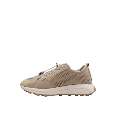 Kadın Hakiki Deri Delikli Detaylı Günlük Sneaker Bej - Albini 26802341 Kadın Hakiki Deri Delikli Detaylı Günlük Sneaker Bej - Albini 26802341