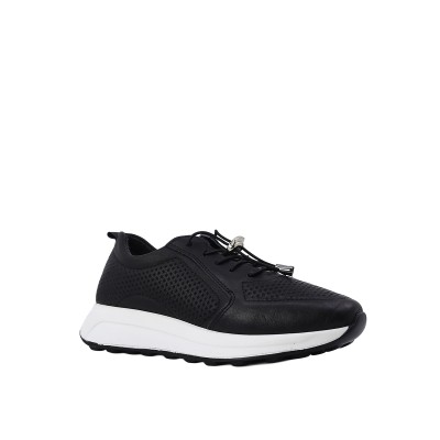 Kadın Hakiki Deri Delikli Detaylı Günlük Sneaker Siyah - Albini 26802341 Kadın Hakiki Deri Delikli Detaylı Günlük Sneaker Siyah - Albini 26802341
