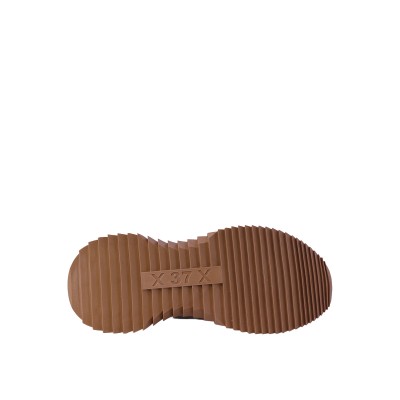 Kadın Hakiki Deri Detaylı Kalın Tabanlı Sneaker Bej - Hobby 261040
