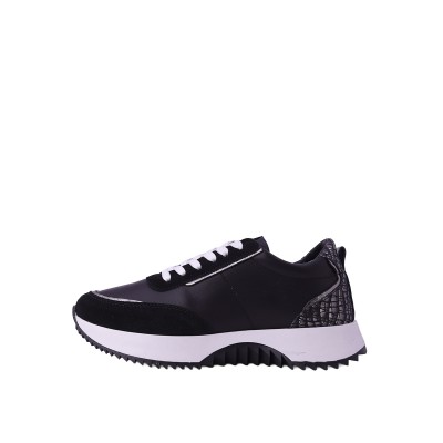 Kadın Hakiki Deri Detaylı Kalın Tabanlı Sneaker Siyah - Hobby 261040 Kadın Hakiki Deri Detaylı Kalın Tabanlı Sneaker Siyah - Hobby 261040