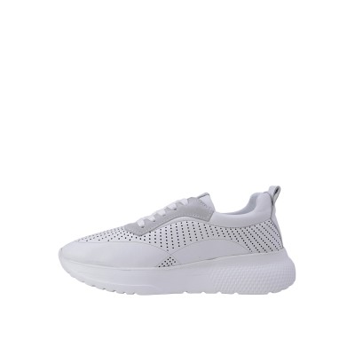 Kadın Hakiki Deri Delikli Yüksek Tabanlı Sneaker Beyaz - Hobby 2650052 Kadın Hakiki Deri Delikli Yüksek Tabanlı Sneaker Beyaz - Hobby 2650052
