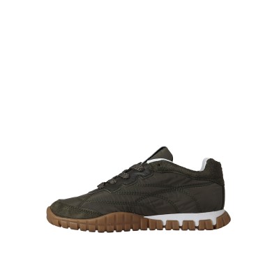 Kadın Hakiki Süet Deri Paraşüt Kumaş Detaylı Sneaker Yeşil - Hobby MB26301
