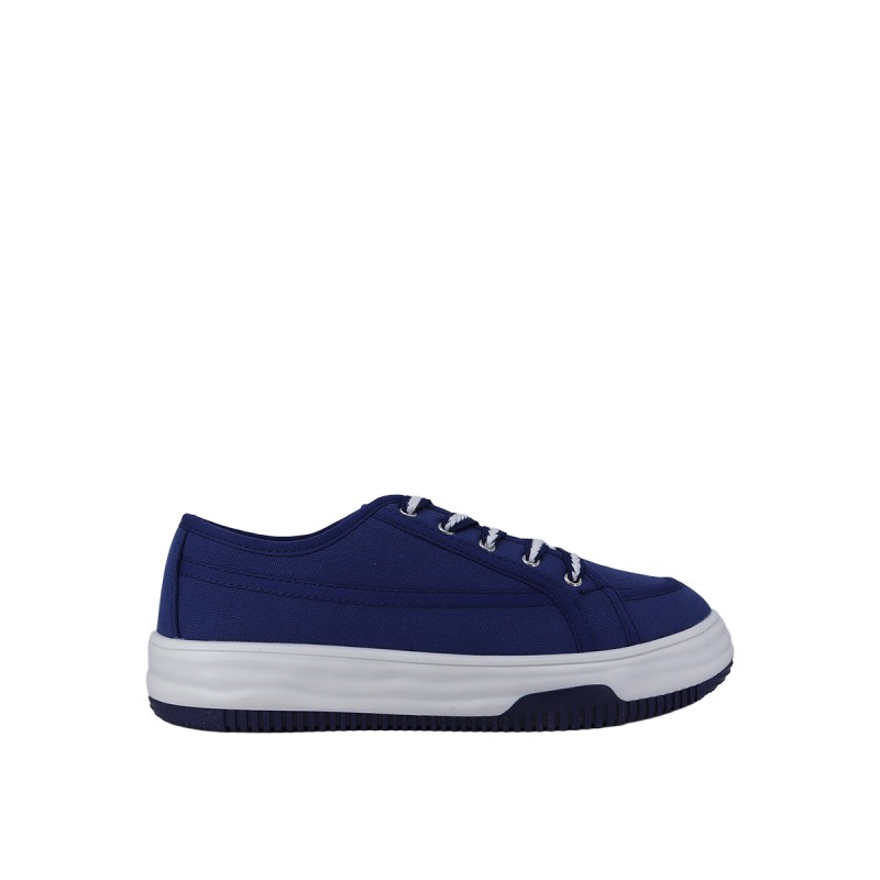 Kadın Keten Bağcıklı Günlük Sneaker Lacivert - Hobby NBN6102 Kadın Keten Bağcıklı Günlük Sneaker Lacivert - Hobby NBN6102